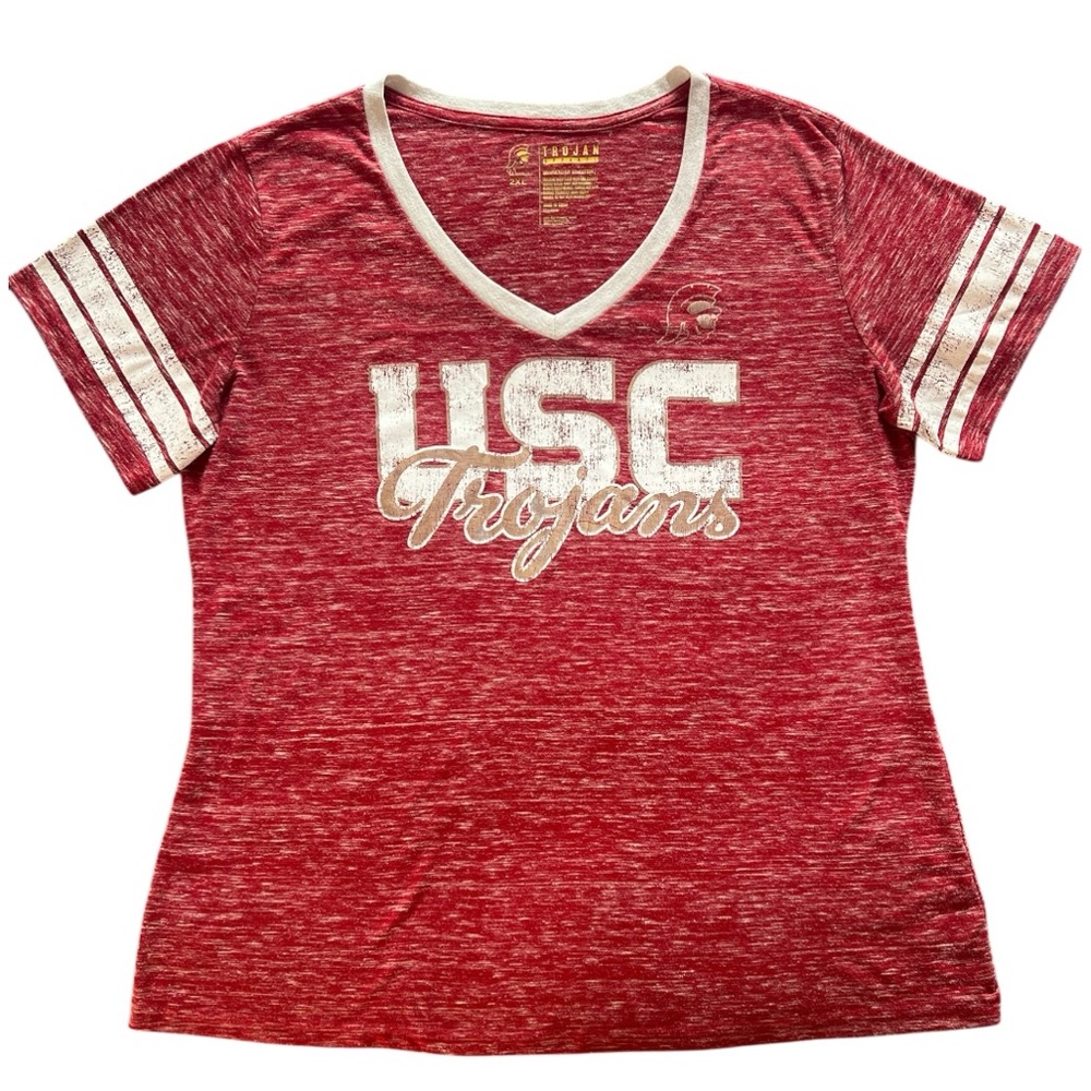USC Trojans V-Neck Women's Top - Size 2XL